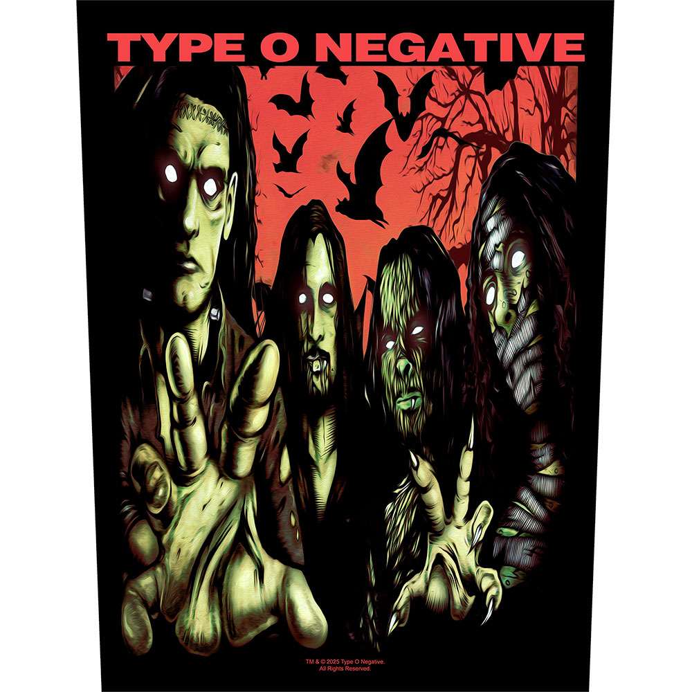 Type O Negative - Halloween Rugpatch - Zwart/Multicolours